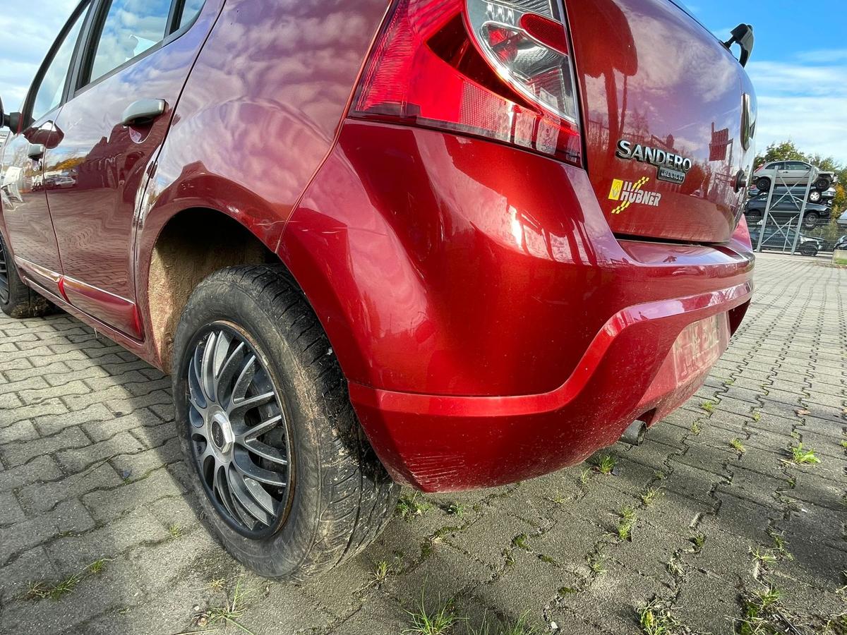 Dacia Sandero 1 original Stoßstange Stossfänger hinten TEB76 Rouge de Feu BJ09